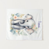 Blooming Baby Elephant Wandteppich (Vorderseite (Horizontal))