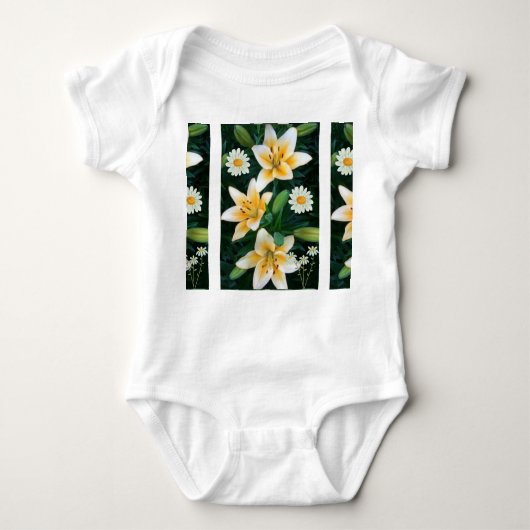 Blooming Beauty Baby Bodysuit - Fresh Floral Vibes Baby Strampler (Vorderseite)