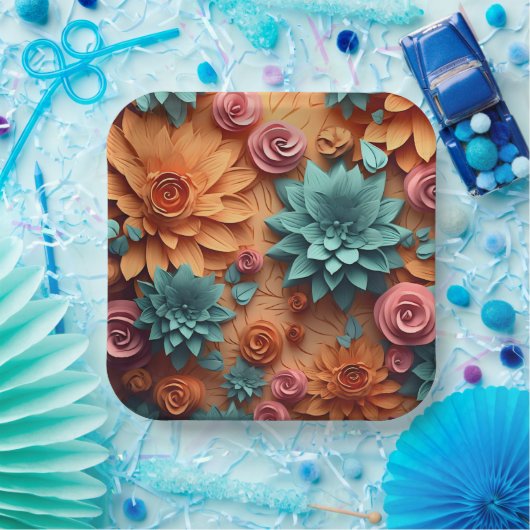 Blooming Blossom Pappteller (Party)