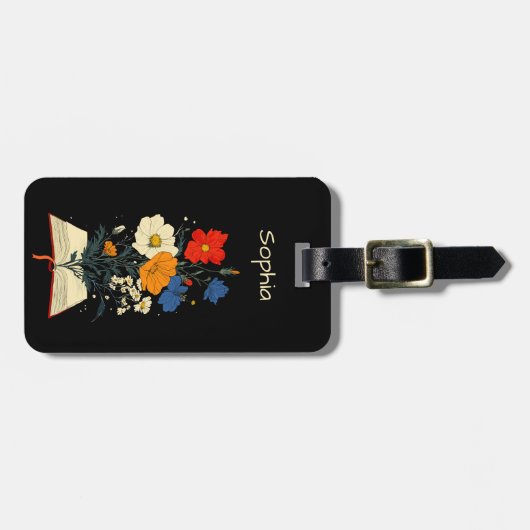 Blooming Book Gepäckanhänger (Vorderseite horizontal)