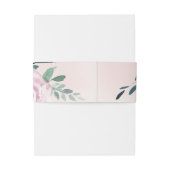 Blooming botanical lila floral weded monogramm einladungsbanderole (Rückseitenbeispiel)