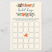 Blooming Botanicals Brautparty Bingo Game Cards Flyer (Vorne)