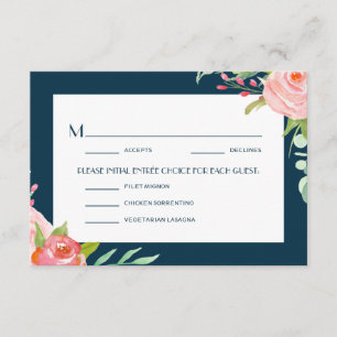 Blooming Botanicals Hochzeits-Antwortkarte RSVP Karte