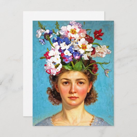 "Blooming Bouffant" Anna - Art & Floral Society Einladung (Vorne/Hinten)
