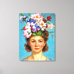 "Blooming Bouffant" Anna - Art & Floral Society Leinwanddruck