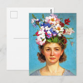 "Blooming Bouffant" Anna - Art & Floral Society Postkarte (Vorne/Hinten)