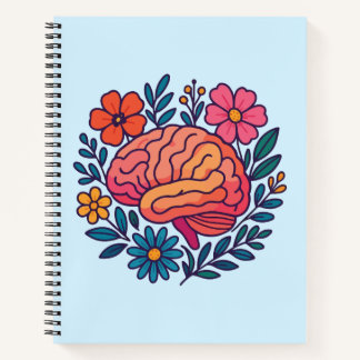 Blooming Brain Mental Wellness Notizblock