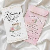 Blooming Bride Tea Party Seed Packet DIY Gefallen Flyer