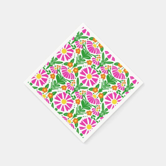 Blooming Bright Party Napkins Serviette (Ecke)
