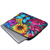 Blooming Butterfly Haven Laptopschutzhülle (Vorne Knopf)