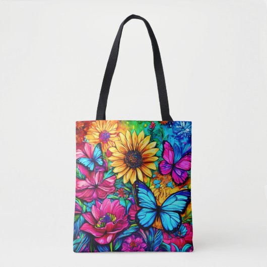 Blooming Butterfly Haven Tasche (Vorderseite)