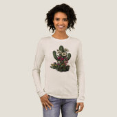 Blooming Cactus Botanical Art Tri-Blend Shirt (Volle Vorderseite)