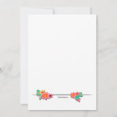 Blooming Cactus Bridal Shower Einladung (Rückseite)