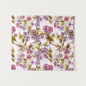 Blooming Cherry Blossom Pattern  Wandteppich (Vorderseite (Horizontal))