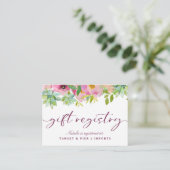 Blooming Chic Floral Brautparty Geschenkkartei Begleitkarte (Stehend Vorderseite)