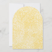 Blooming Dahlia Yellow Iris Wedding Einladung (Rückseite)