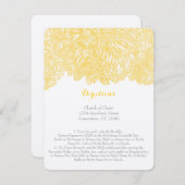 Blooming Dahlia Yellow Iris Wedding Einladung (Vorne/Hinten)