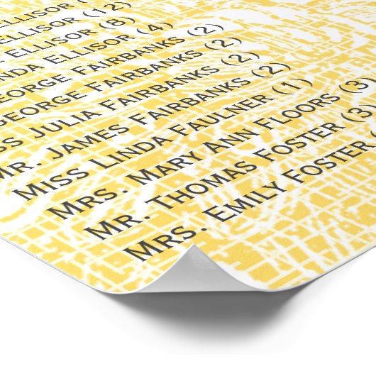 Blooming Dahlia Yellow Iris Wedding Poster (Ecke)