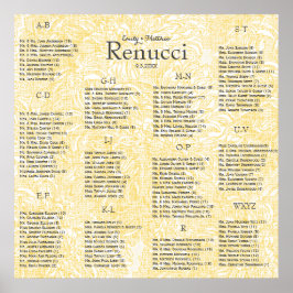 Blooming Dahlia Yellow Iris Wedding Poster