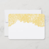 Blooming Dahlia Yellow Iris Wedding RSVP Karte (Rückseite)