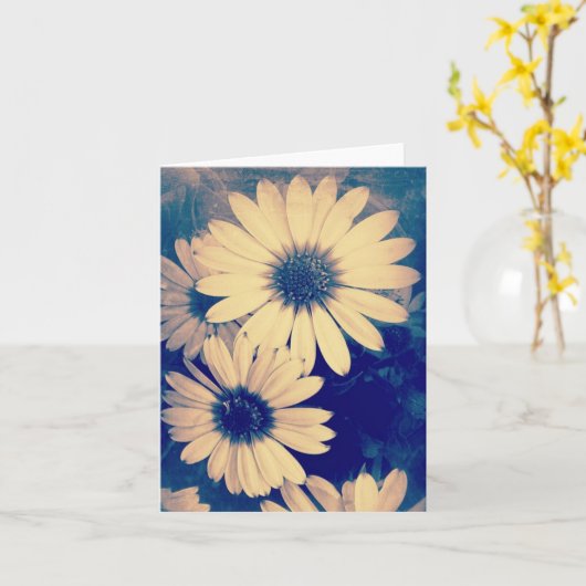 Blooming Daisies Grunge Karte (Gelbe Blume)