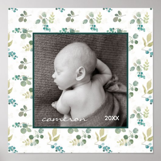 Blooming Delight Pattern Poster (Vorne)