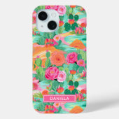 Blooming Desert Cacti Personalized Case-Mate iPhone Hülle (Rückseite)