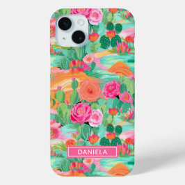 Blooming Desert Cacti Personalized Case-Mate iPhone Hülle