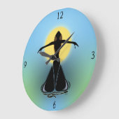 Blooming Female Large Clock Große Wanduhr (Winkel)