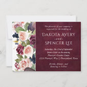 Blooming Figs | Bold Moody Floral Wedding Einladung (Vorderseite)