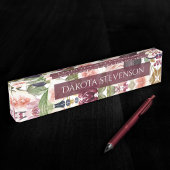 Blooming Figs | Elegante Aquarellblume und Name Namensplakette