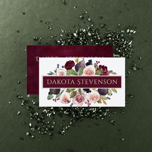 Blooming Figs | Elegantes Branding in Wasserfarben Visitenkarte