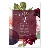 Blooming Figs | Moody Rustic Blossom Guest Names Tischnummer (Rückseite)