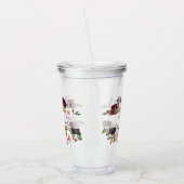 Blooming Figs | Moody Rustic Brautparty Gefragt Acryltrinkbecher (Links)