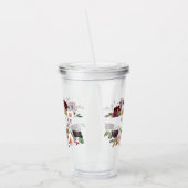 Blooming Figs | Moody Rustic Brautparty Gefragt Acryltrinkbecher (Links)