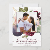 Blooming Figs | Moody Rustic Elegante Floral Foto Dankeskarte (Vorderseite)