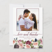 Blooming Figs | Moody Rustic Elegante Floral Foto Dankeskarte (Vorderseite)