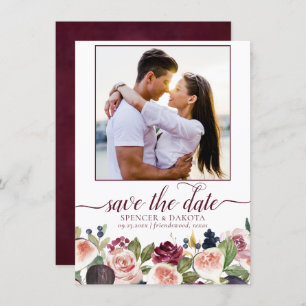 Blooming Figs   Moody Rustic Elegante Floral Foto Save The Date