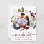 Blooming Figs | Moody Rustic Elegante Floral Foto Save The Date (Vorderseite)