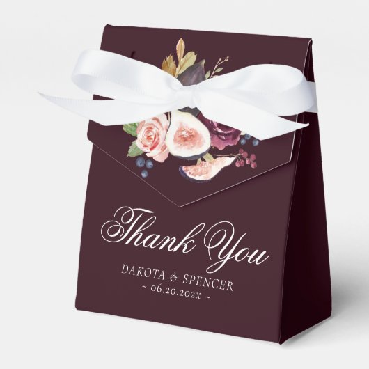 Blooming Figs | Moody Rustic Floral Bouquet Geschenkschachtel (Vorderseite)