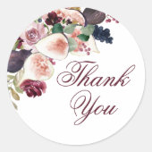 Blooming Figs | Moody Rustic Frucht Vielen Dank Runder Aufkleber (Vorderseite)