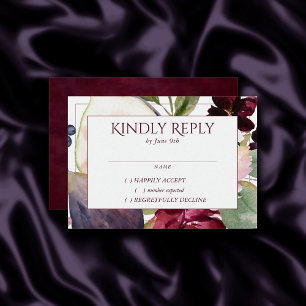 Blooming Figs   Moody Rustic Fruit Blossom Custom RSVP Karte