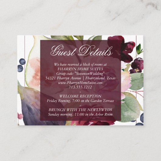 Blooming Figs | Moody Rustic Fruit Blossom Details Begleitkarte (Vorderseite)