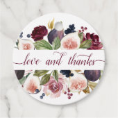 Blooming Figs | Moody Rustic Liebe und Danke Geschenkanhänger (Vorderseite)