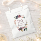 Blooming Figs | Moody Rustic Monogram Wreath Geschenktütchen (Ausgeschnitten)