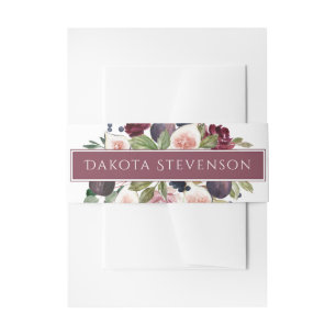 Blooming Figs Moody Watercolor Floral Custom Einladungsbanderole