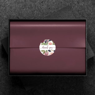 Blooming Figs Moody Watercolor Garland Vielen Da Runder Aufkleber