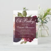 Blooming Figs | Rustic Frucht Moody Blossom Oh Bab Einladung (Stehend Vorderseite)