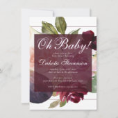 Blooming Figs | Rustic Frucht Moody Blossom Oh Bab Einladung (Vorderseite)