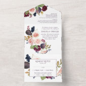 Blooming Figs | Rustikale Obstblüten - Auswahl All In One Einladung (Innen Boden)